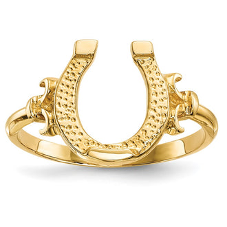 Shop Stylish 14K Gold Polished Horseshoe Ring - High-Quality Design, Affordable Price
