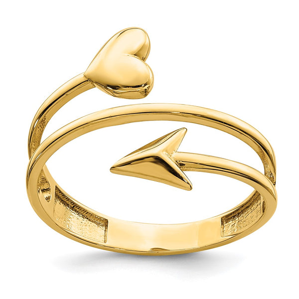 14K Gold Heart & Arrow Engagement Ring