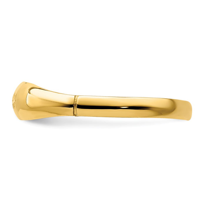 High-Quality 14K Diamond-Cut Band Ring - Stylish and Affordable Luxury Jewelry-3