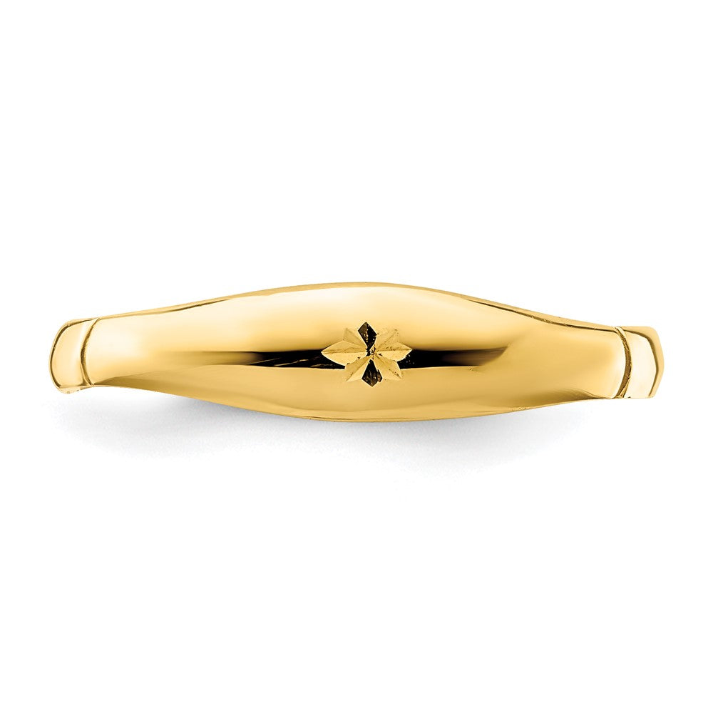 High-Quality 14K Diamond-Cut Band Ring - Stylish and Affordable Luxury Jewelry