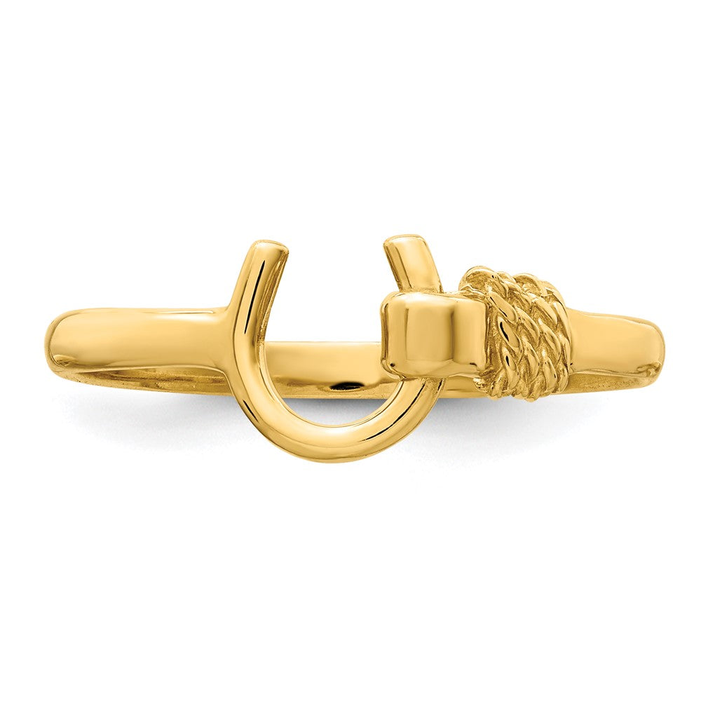 High-Quality 14K Gold Horseshoe Ring - Stylish Design, Affordable Luxury!