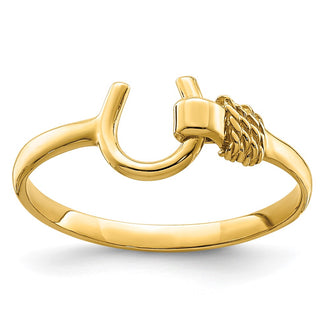 High-Quality 14K Gold Horseshoe Ring - Stylish Design, Affordable Luxury!