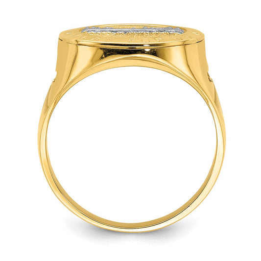 Shop 14K White Gold Men's Ring - The Last Supper Design, Stylish & Affordable