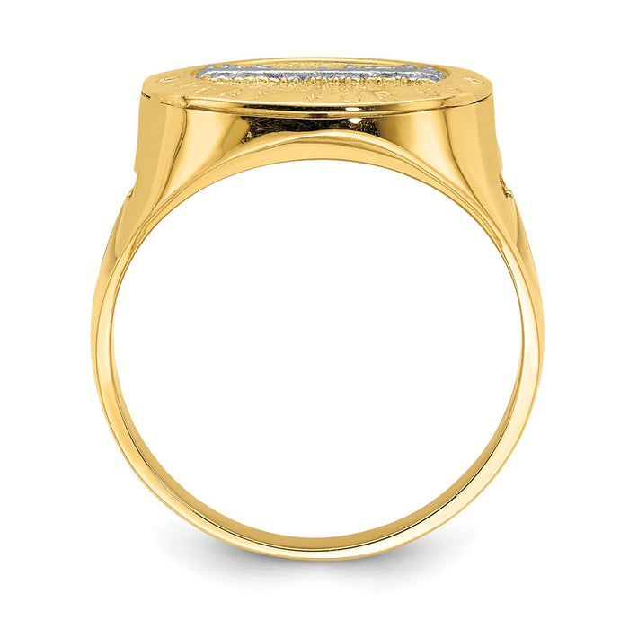 Shop 14K White Gold Men's Ring - The Last Supper Design, Stylish & Affordable-2