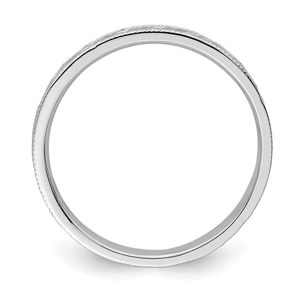 14K White Gold Floral Ring