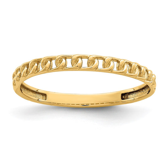 Shop Stylish 14K Gold Link Design Ring - High-Quality Affordable Jewelry