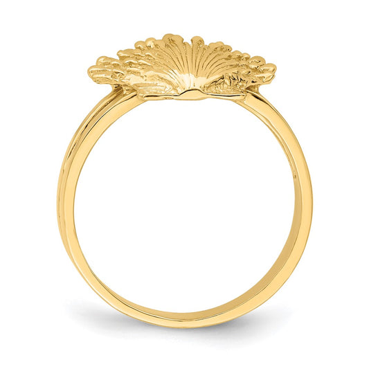 Exclusive 14K Gold Lion's Paw Shell Ring - Stylish & High-Quality Design