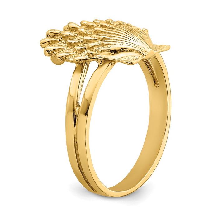 Exclusive 14K Gold Lion's Paw Shell Ring - Stylish & High-Quality Design-6