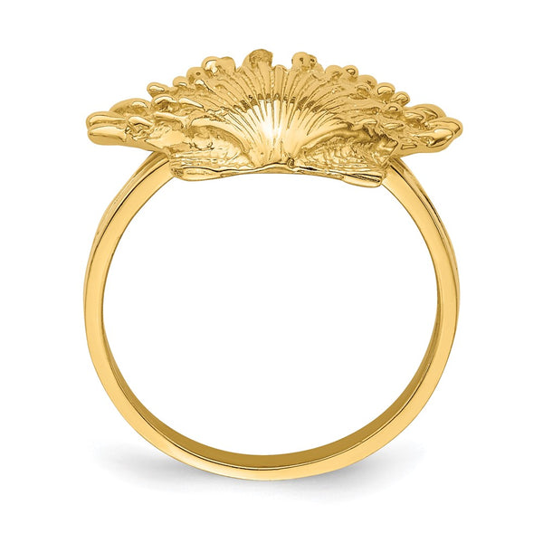 14K Gold Lion's Paw Shell Ring - Style GR1-1019530