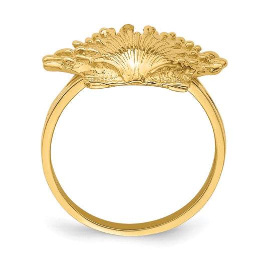 Shop Exclusive 14K Gold Lion's Paw Shell Ring - Stylish & Affordable Jewelry