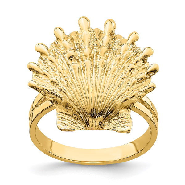 14K Gold Lion's Paw Shell Ring - Style GR1-1019530