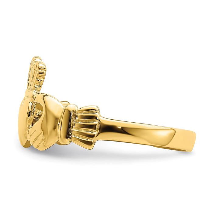 Shop Stylish 14K Gold Polished Claddagh Ring, Size 7 - Luxury Jewelry Option-3