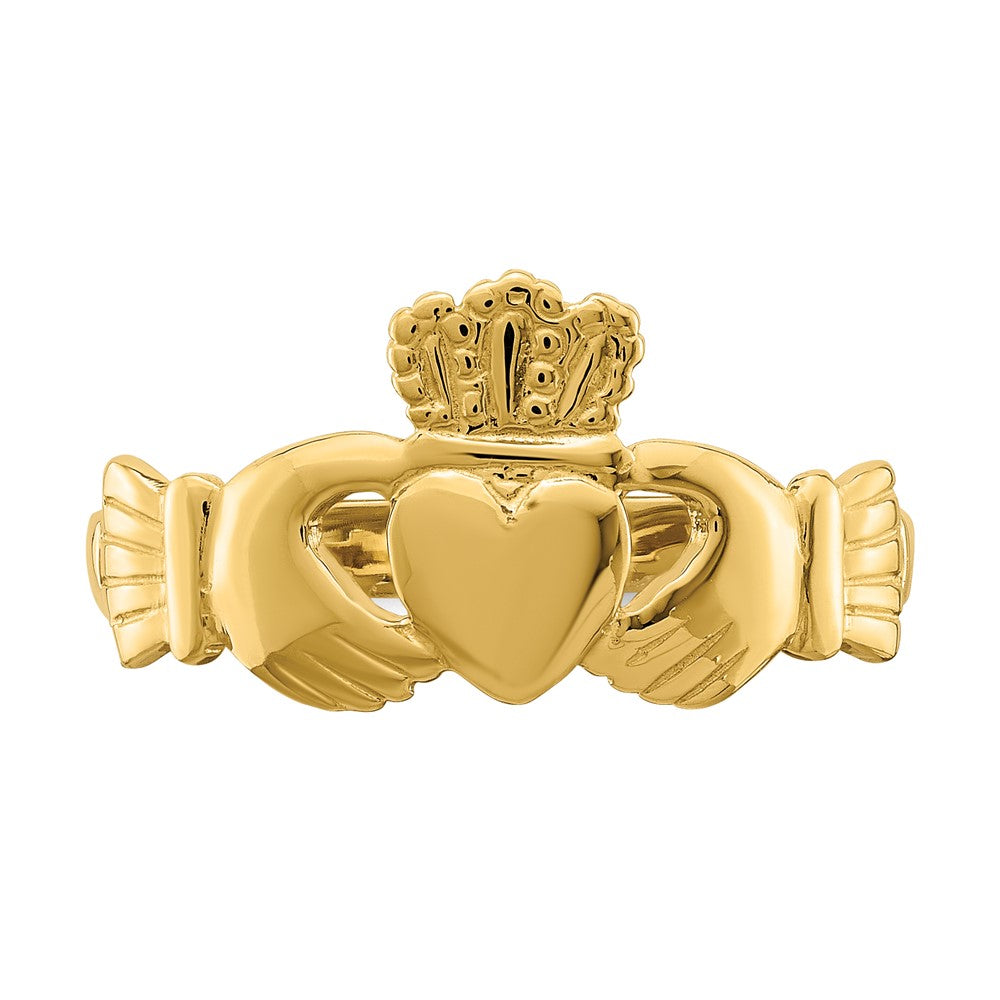 Shop Stylish 14K Gold Polished Claddagh Ring, Size 7 - Luxury Jewelry Option