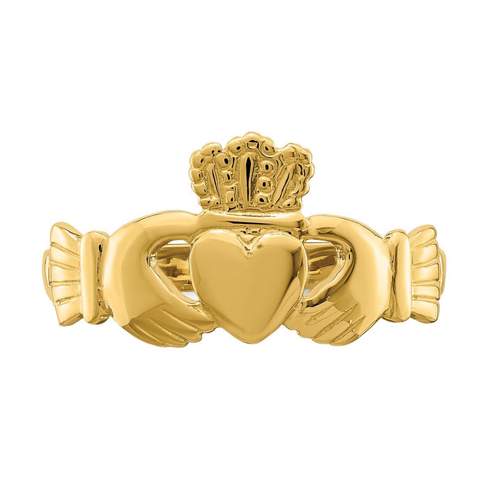 Shop Stylish 14K Gold Polished Claddagh Ring, Size 7 - Luxury Jewelry Option-4