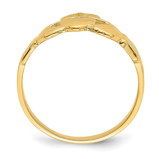 Exclusive 14K Gold Claddagh Ring - Stylish Design, Affordable Luxury, 8g