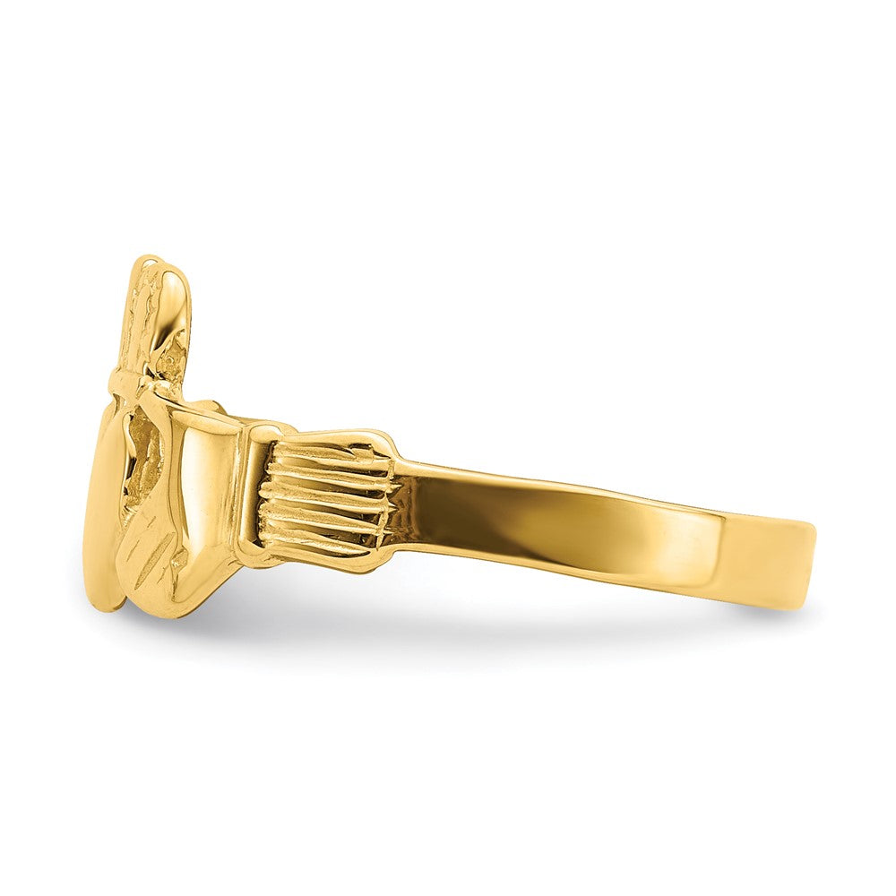 Exclusive 14K Gold Claddagh Ring - Stylish Design, Affordable Luxury, 8g