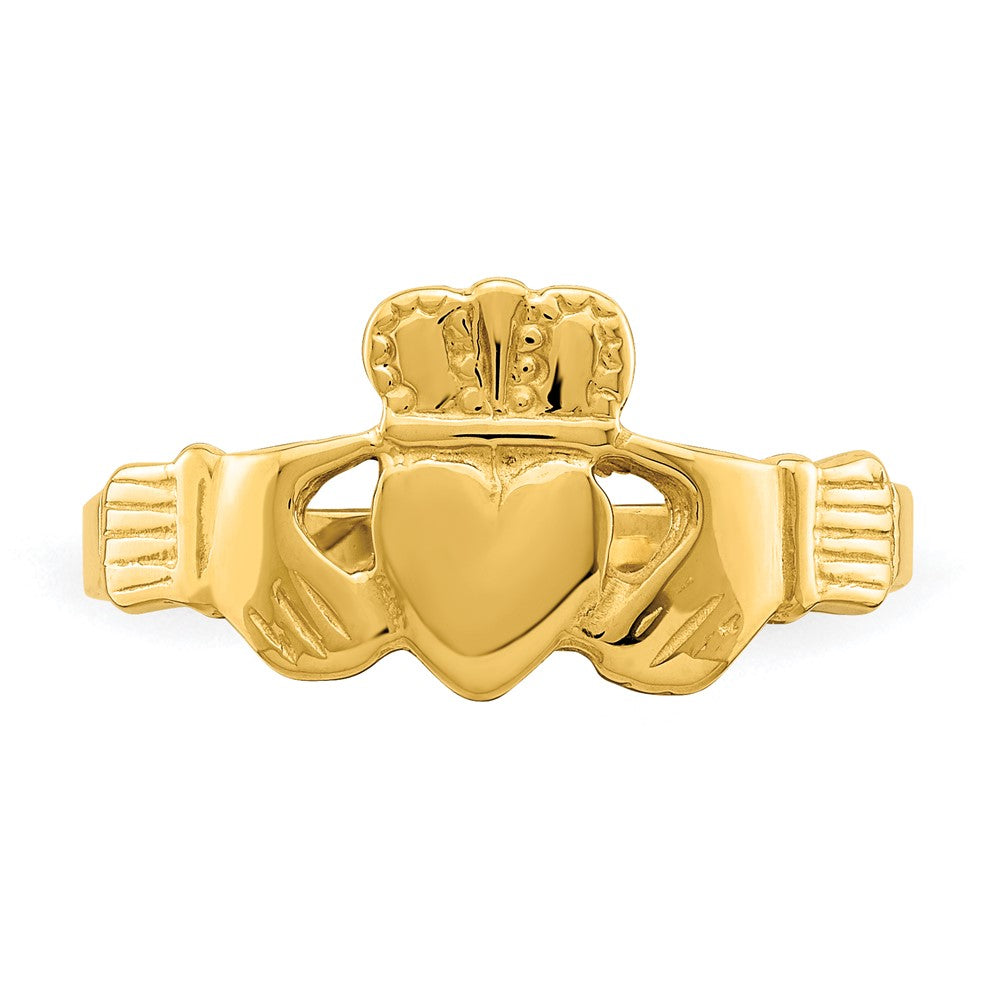 Exclusive 14K Gold Claddagh Ring - Stylish Design, Affordable Luxury, 8g