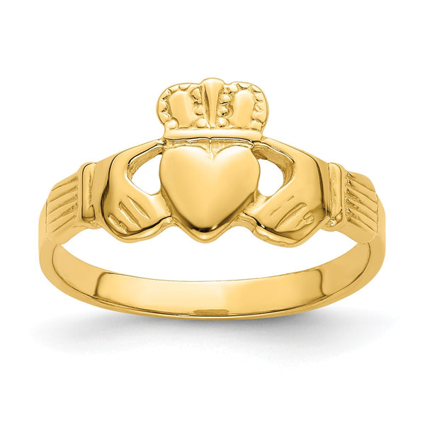 14K Gold Claddagh Ring, 8g