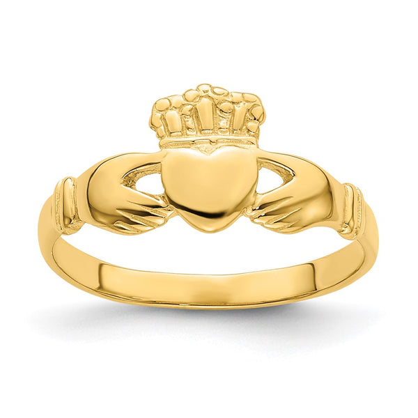 14K Gold Polished Claddagh Ring - Style GR1-1019539