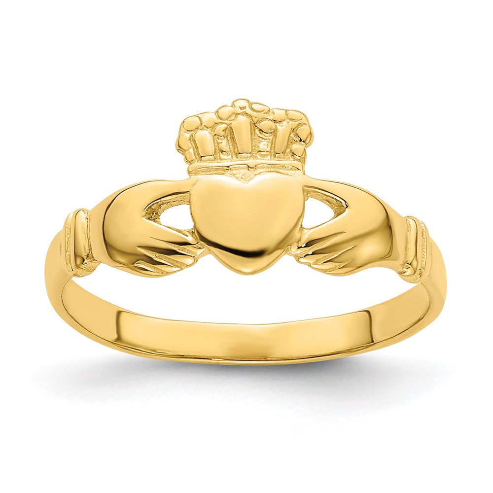 Shop Stylish 14K Gold Polished Claddagh Ring - High-Quality Design, Affordable Price