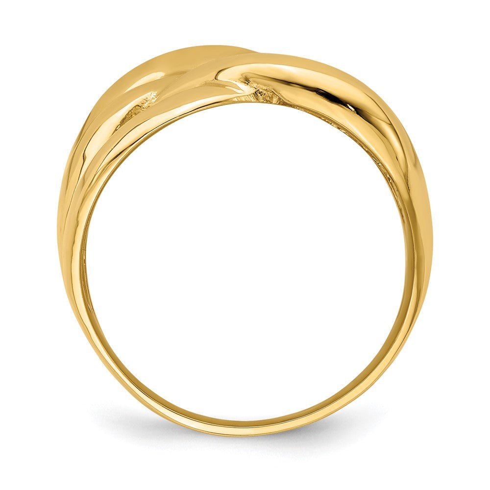 Shop Stylish 14K Polished Bold Basketweave Dome Ring | Exclusive Design