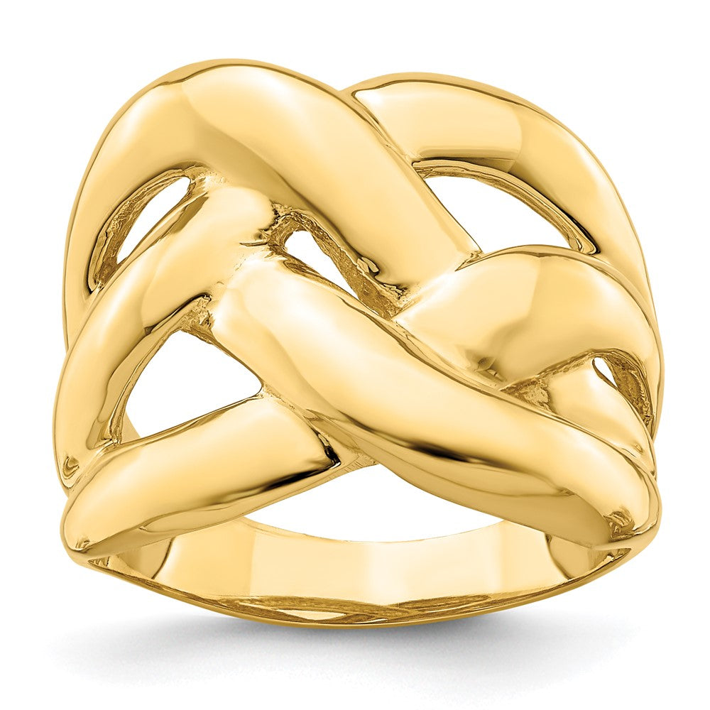 Shop Stylish 14K Polished Bold Basketweave Dome Ring | Exclusive Design