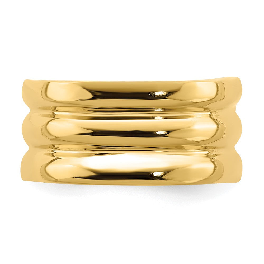 Shop Stylish 14K Gold Polished Triple Ridge Dome Band - Affordable Luxury Ring