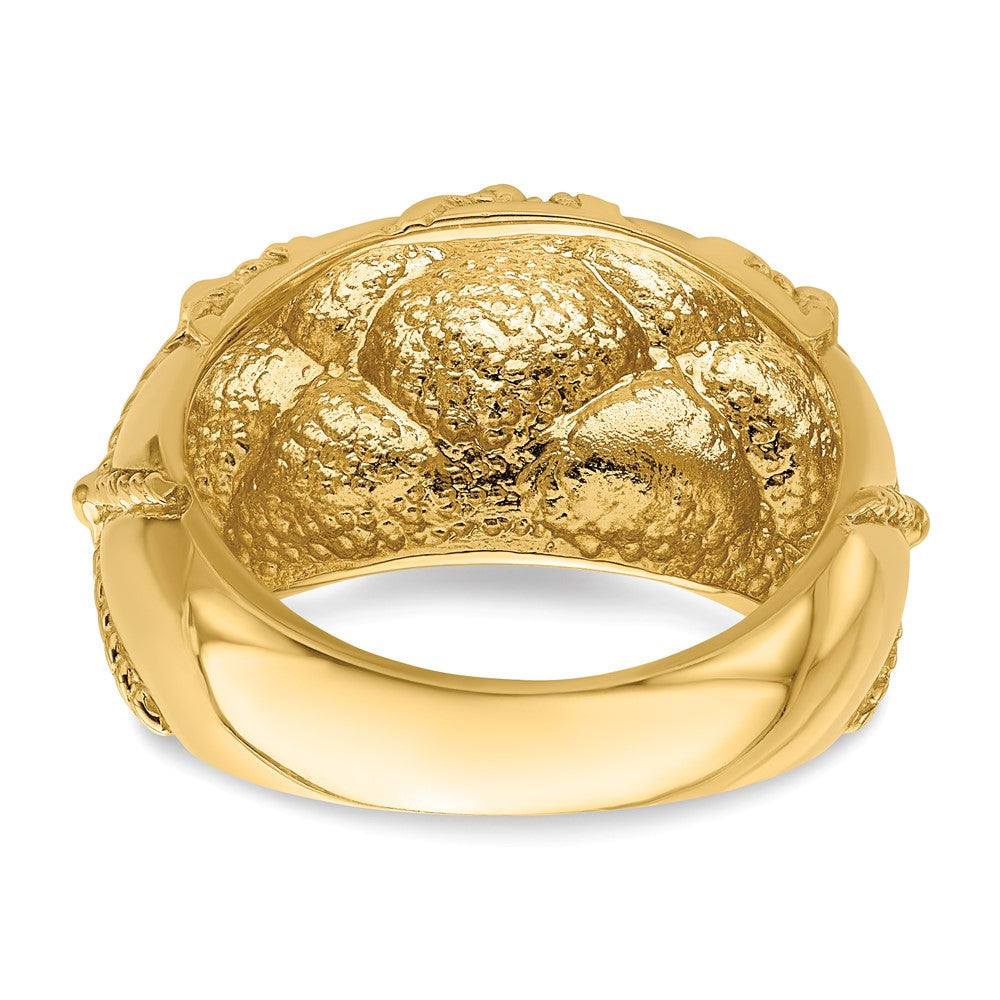 High-Quality 14K Gold Quilted Rope Design Women's Ring - Stylish Value!