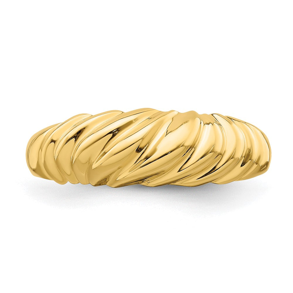 Exclusive 14K Gold Polished Dome Band Ring - Stylish & Affordable Jewelry