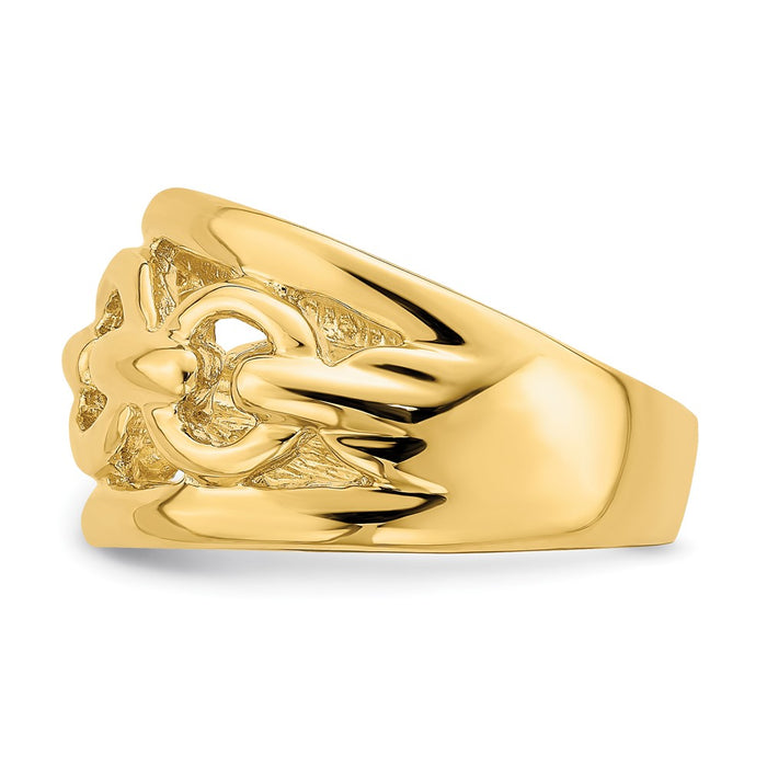 Exclusive 14K Gold Polished Interior Chain Ring - Stylish & Affordable Jewelry-3