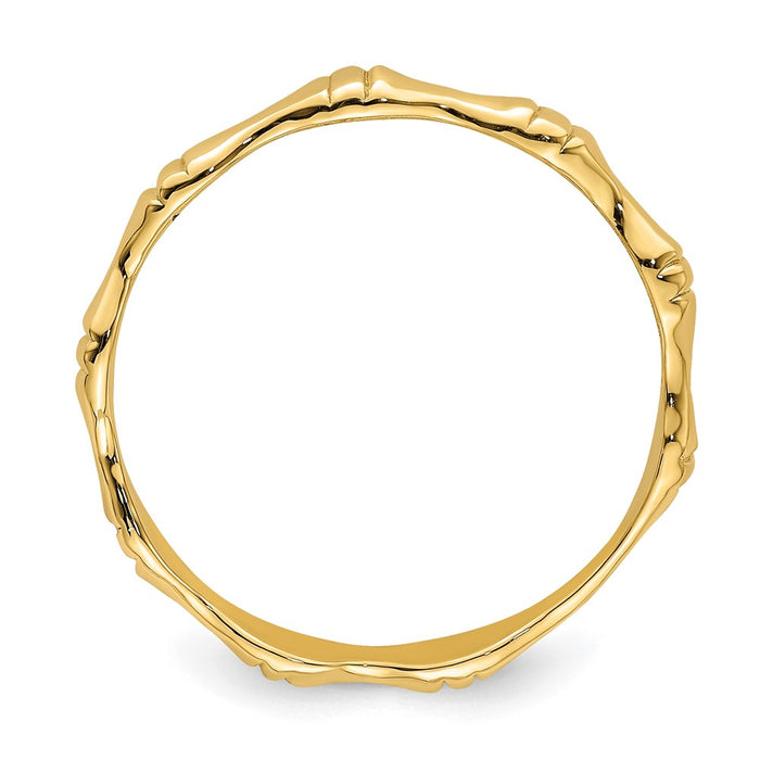 Buy 14K Polished Bamboo Ring - Stylish Design, Affordable Luxury & Quality-2