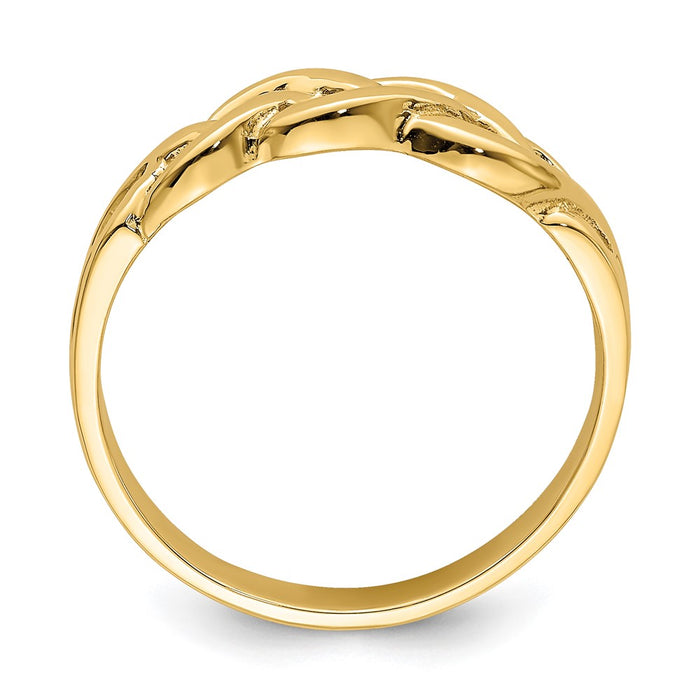 Shop Stylish 14K Gold Polished Braided Knot Ring - Exclusive Design, Great Value-2