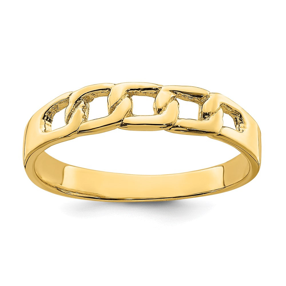 Shop Exclusive 14K Gold Polished Link Band Ring - Stylish & Affordable Jewelry