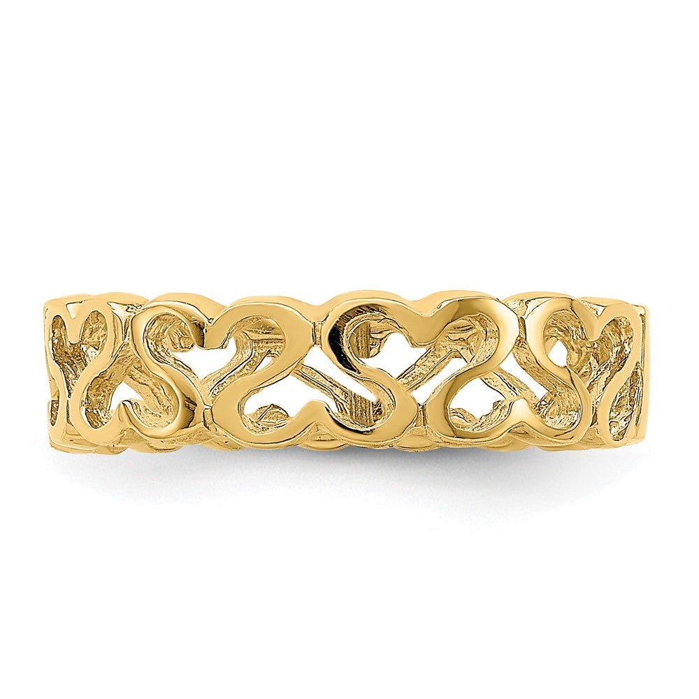 Shop Exclusive 14K Gold Polished Heart Ring - Stylish and Affordable Jewelry