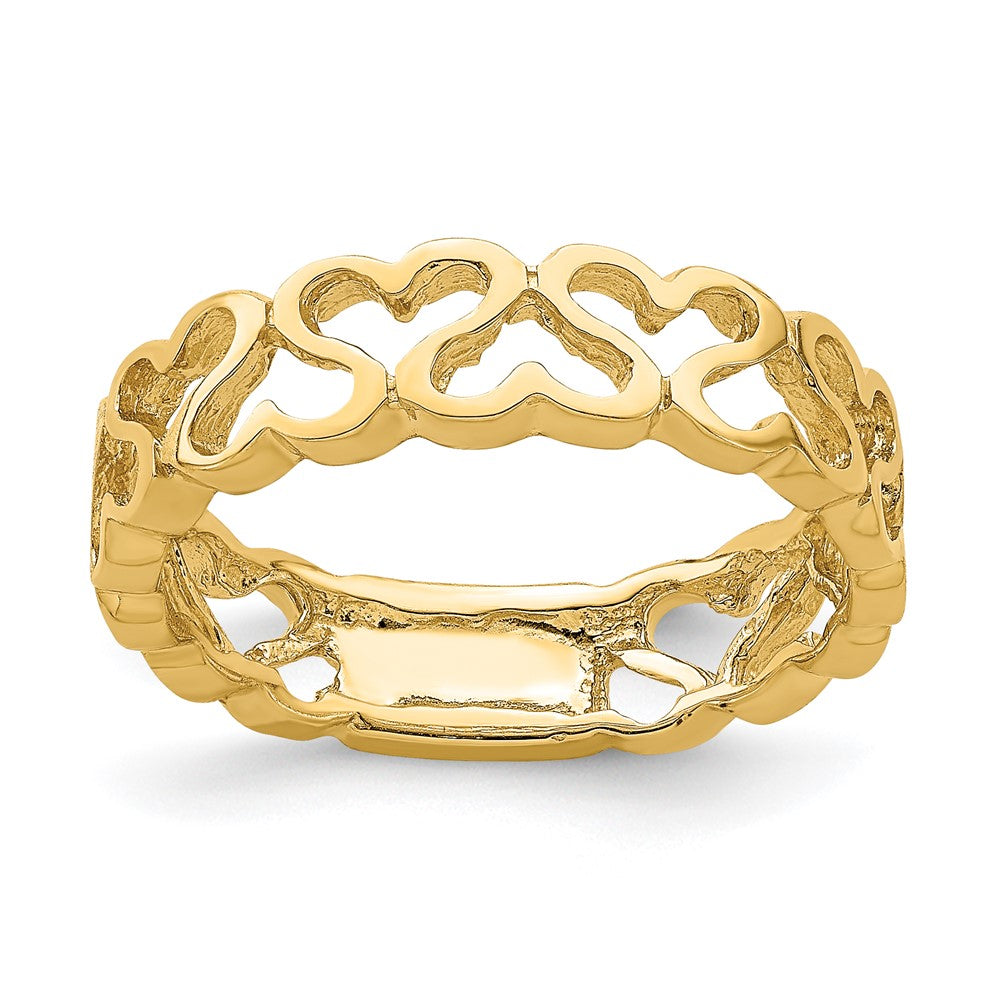 Shop Exclusive 14K Gold Polished Heart Ring - Stylish and Affordable Jewelry