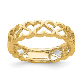Shop Exclusive 14K Gold Polished Heart Ring - Stylish and Affordable Jewelry