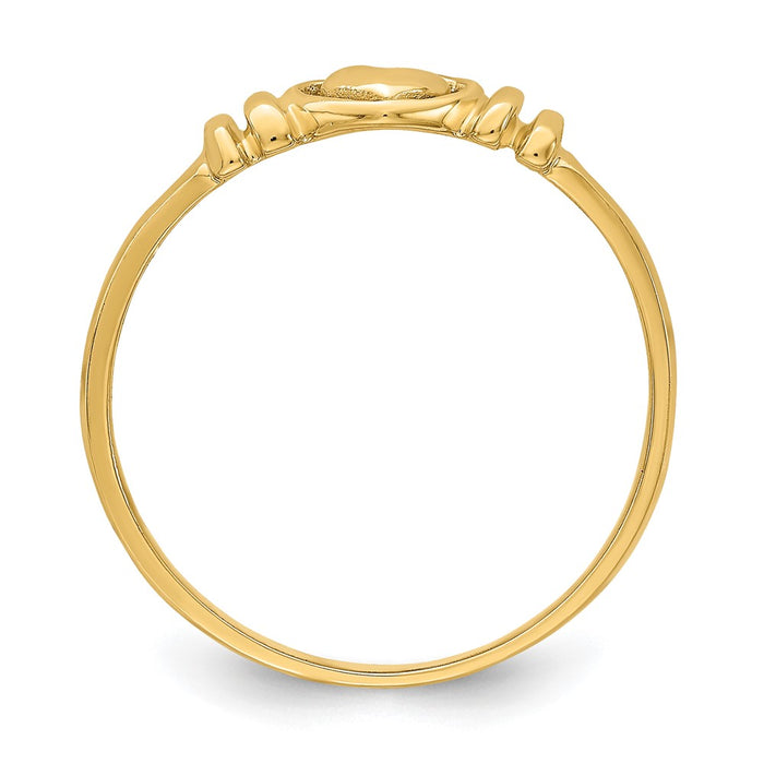 Order Stylish 14K Gold Polished Heart-Shaped Ring - Affordable Luxury!-2