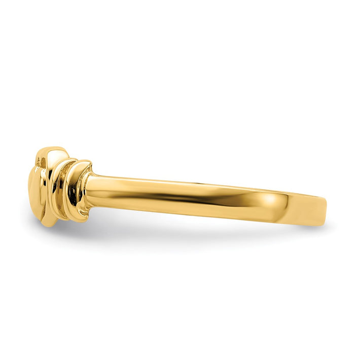 Order Stylish 14K Gold Polished Heart-Shaped Ring - Affordable Luxury!-3