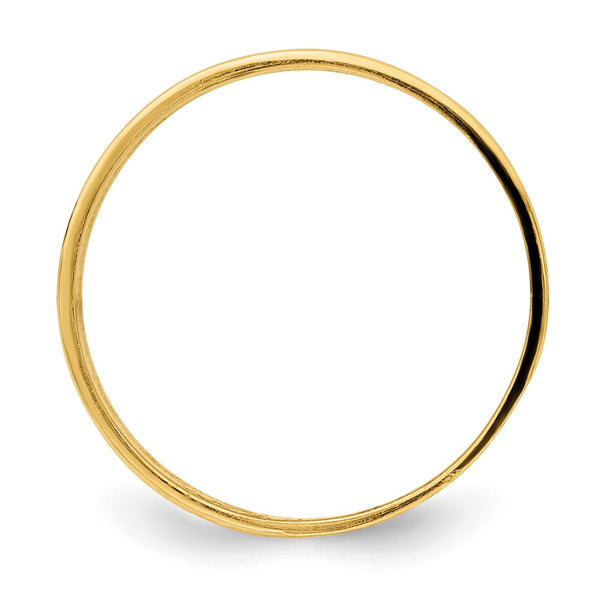 14k Gold Wave-Engraved Thumb Ring - Size 9
