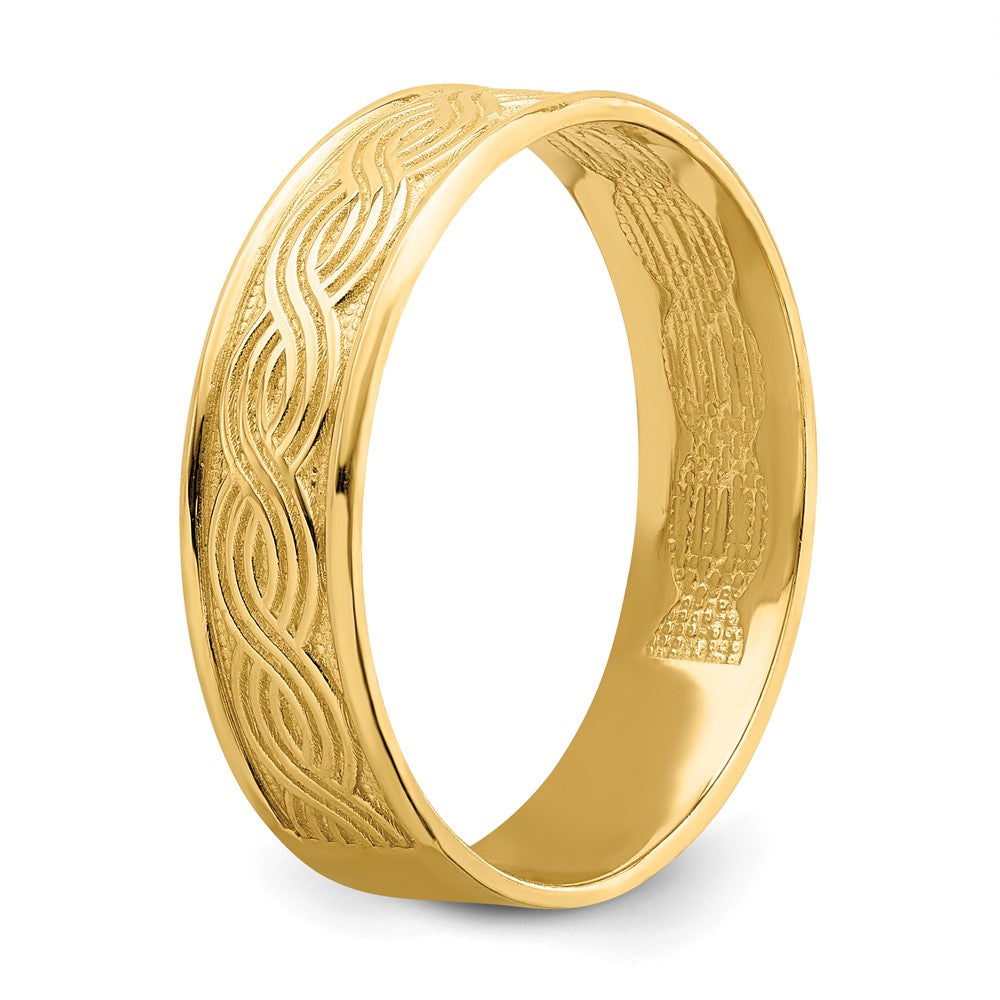 Buy Stylish 14k Gold Wave-Engraved Thumb Ring - Size 9 | Luxury Value