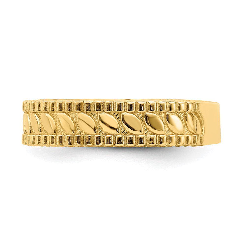 Buy 14K Gold Leaf Engraved Thumb Ring - Size 9, Affordable Luxury Jewelry