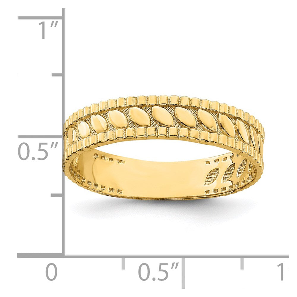 Buy 14K Gold Leaf Engraved Thumb Ring - Size 9, Affordable Luxury Jewelry