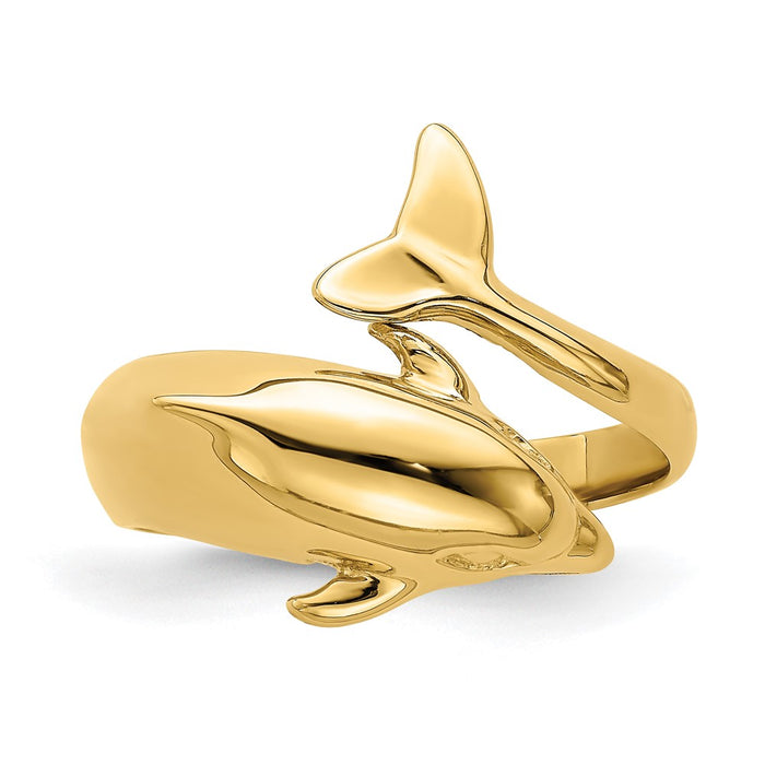 Buy Exclusive 14K Gold Polished Dolphin Ring - Stylish Design, Affordable Luxury-4