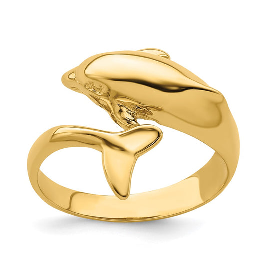 Buy Exclusive 14K Gold Polished Dolphin Ring - Stylish Design, Affordable Luxury