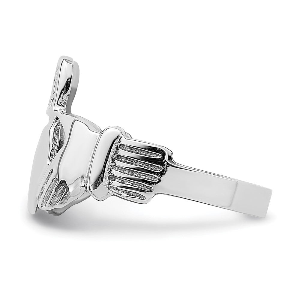 Buy Stylish 14K White Gold Claddagh Ring - Symbol of Love, 7.5g