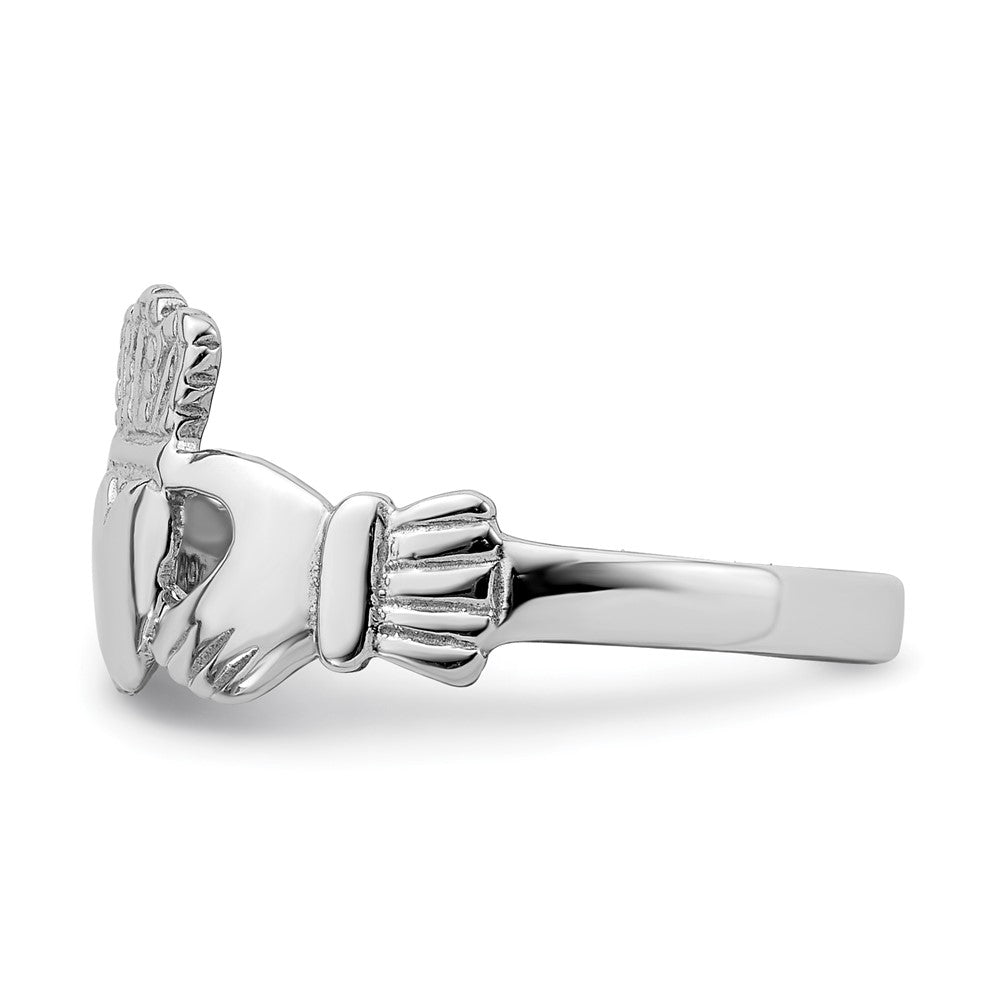 Shop Exclusive 14K White Gold Claddagh Ring - Stylish and Polished Design