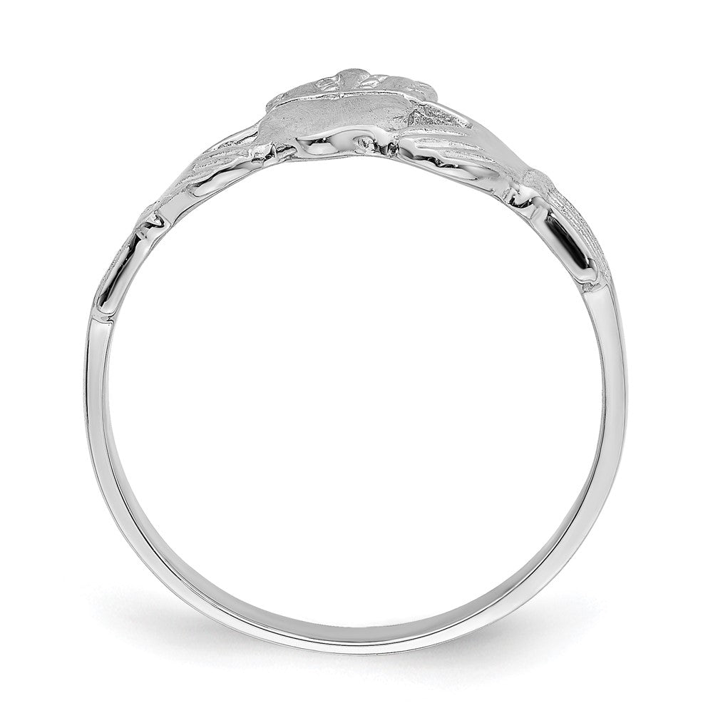 Buy Stylish 14K White Gold Claddagh Ring - 0.85mm, Timeless Irish Design