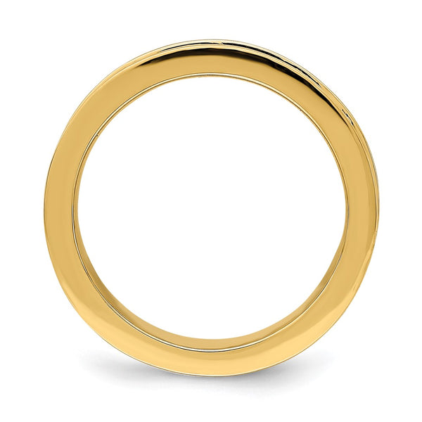 14K Two-Tone Claddagh Ring Band