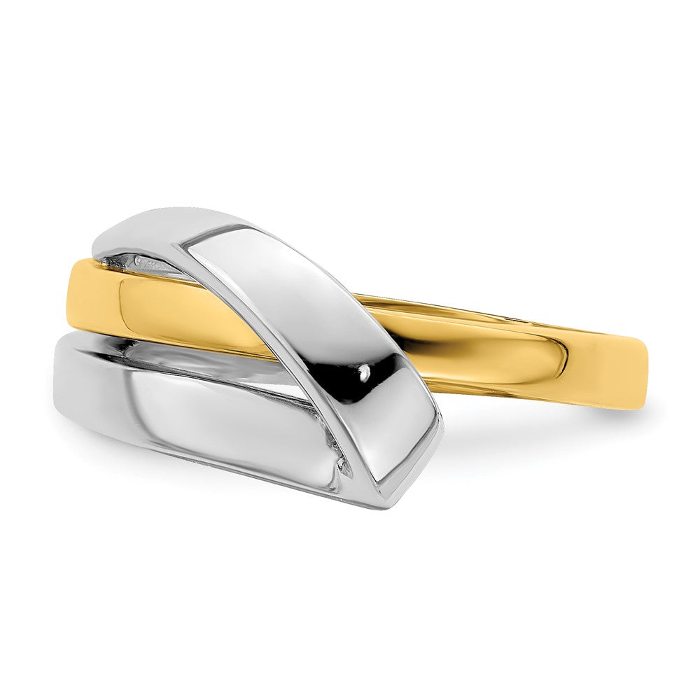 Buy Stylish 14K Two-Tone Polished Band - Elegant Folded Design, Affordable Luxury