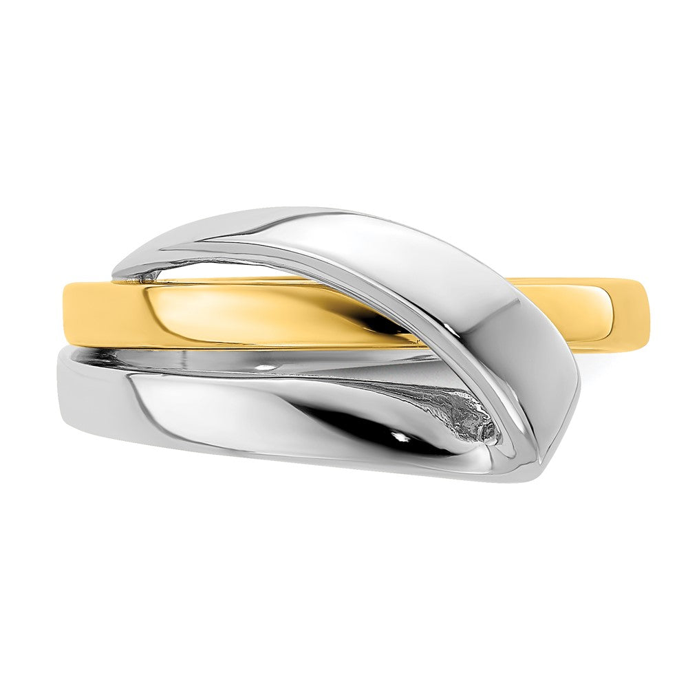 Buy Stylish 14K Two-Tone Polished Band - Elegant Folded Design, Affordable Luxury